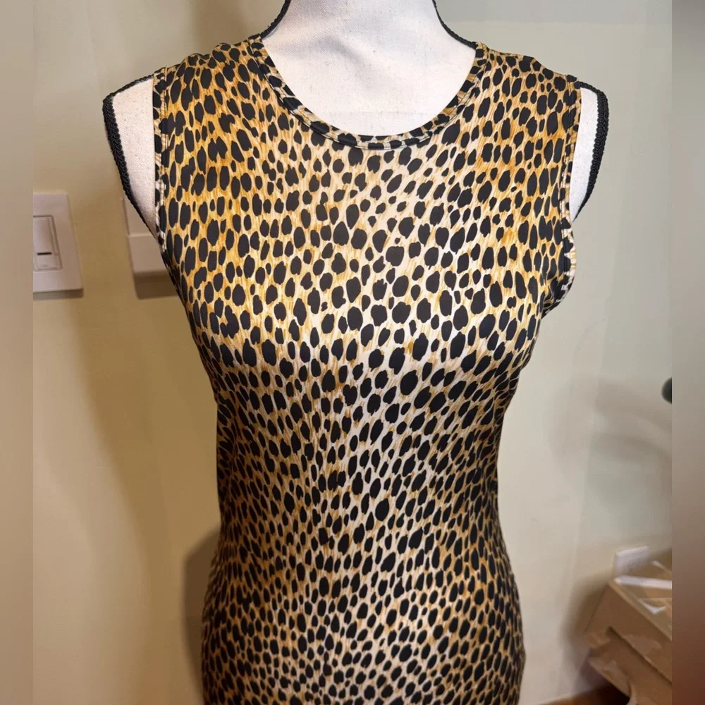 Dolce & Gabbana leopard print stretch pencil dress 46 USA Sz 10 - Picture 4 of 16